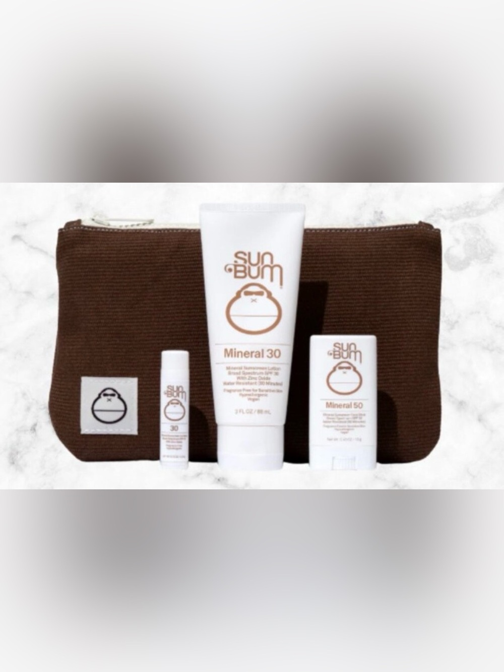 NIB | SUN BUM MINERAL SPF KIT | Lotion Face Sunscreen Stick Lip Balm